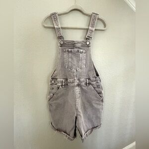 Cleo + Wolf grey wash denim overalls